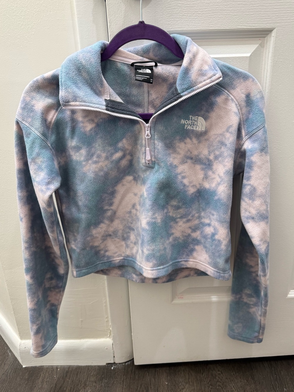 The North Face Women's Tie-Dye Half-Zip Fleece - Purple & Blue